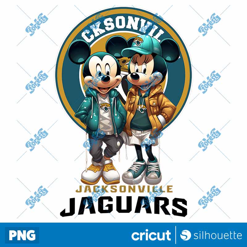 Jacksonville Jaguars Mickey
  Minnie NFL PNG