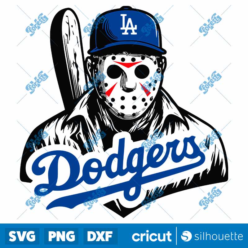 Jason Voorhees LA Dodgers
  Baseball SVG