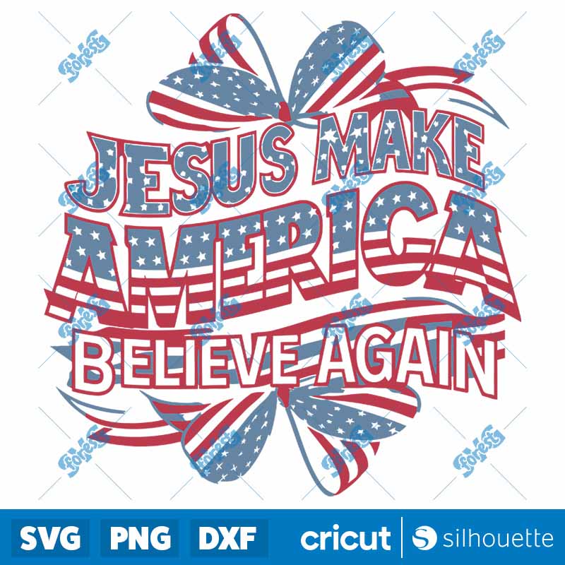 Jesus Make America Believe
  Again Bow Tie SVG