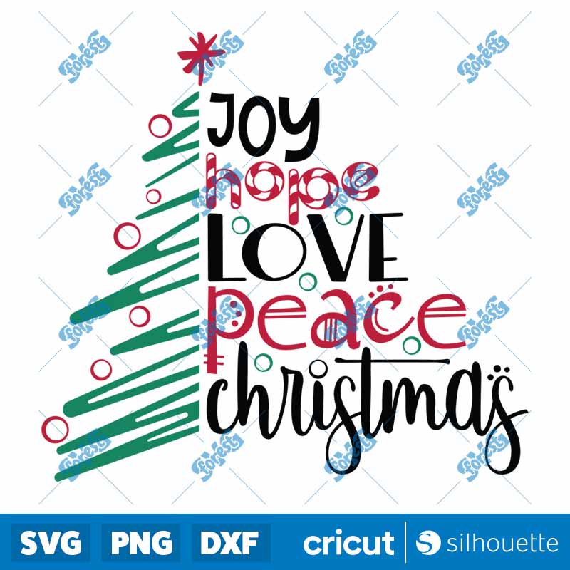 Joy Hope Love Peace Christmas
SVG