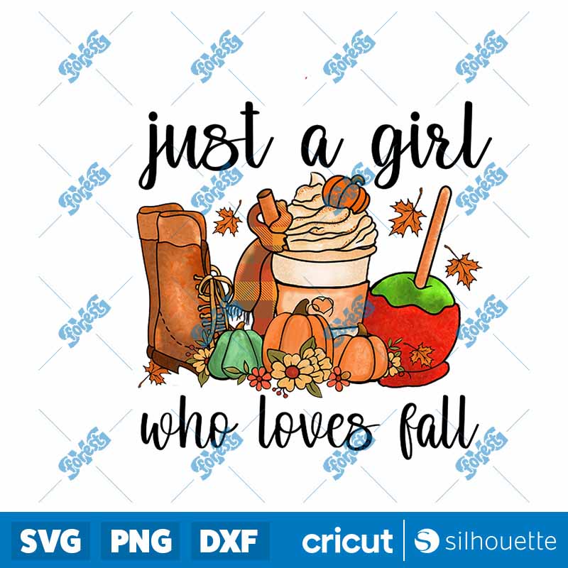 Just A Girl Who Loves Fall PNG