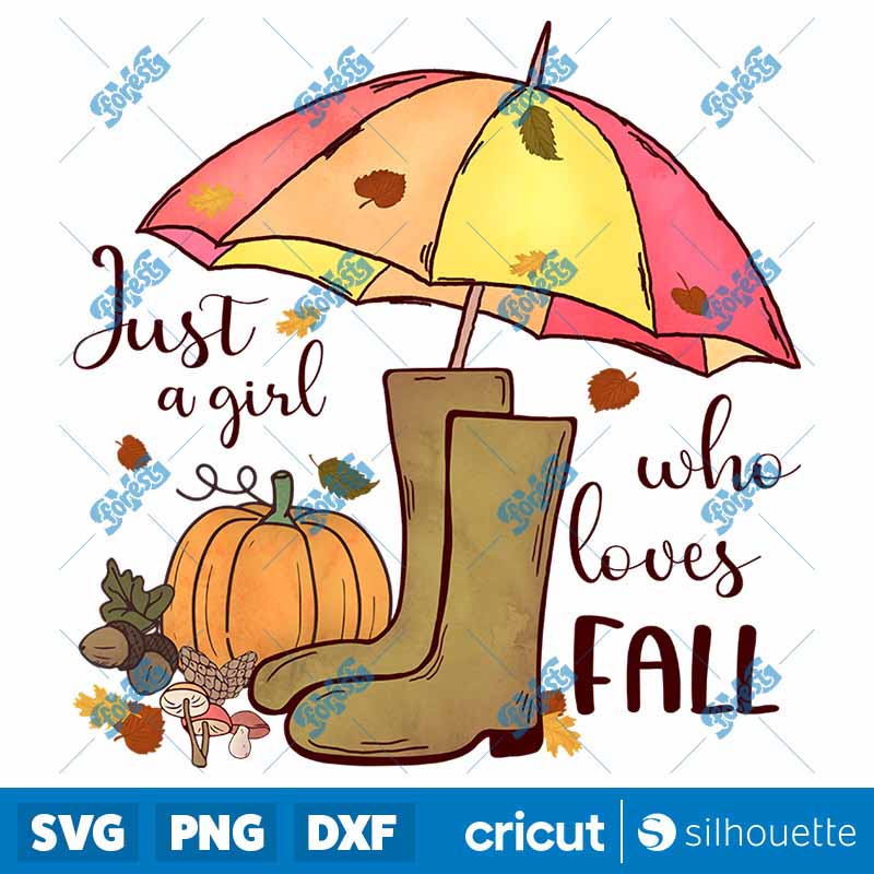 Just A Girl Who Loves Fall PNG