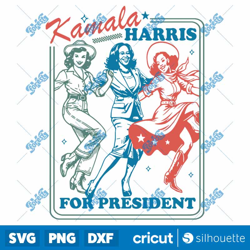 Kamala Harris For President
  Dancing Girl SVG