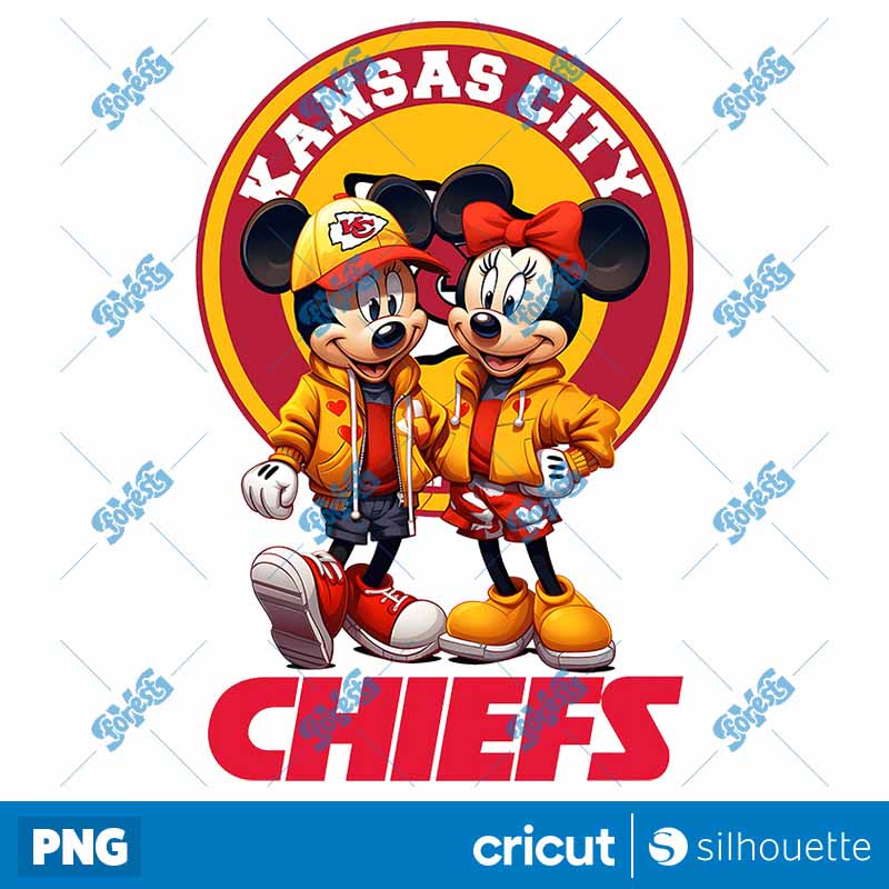 Kansas City Chiefs Mickey
  Minnie NFL PNG