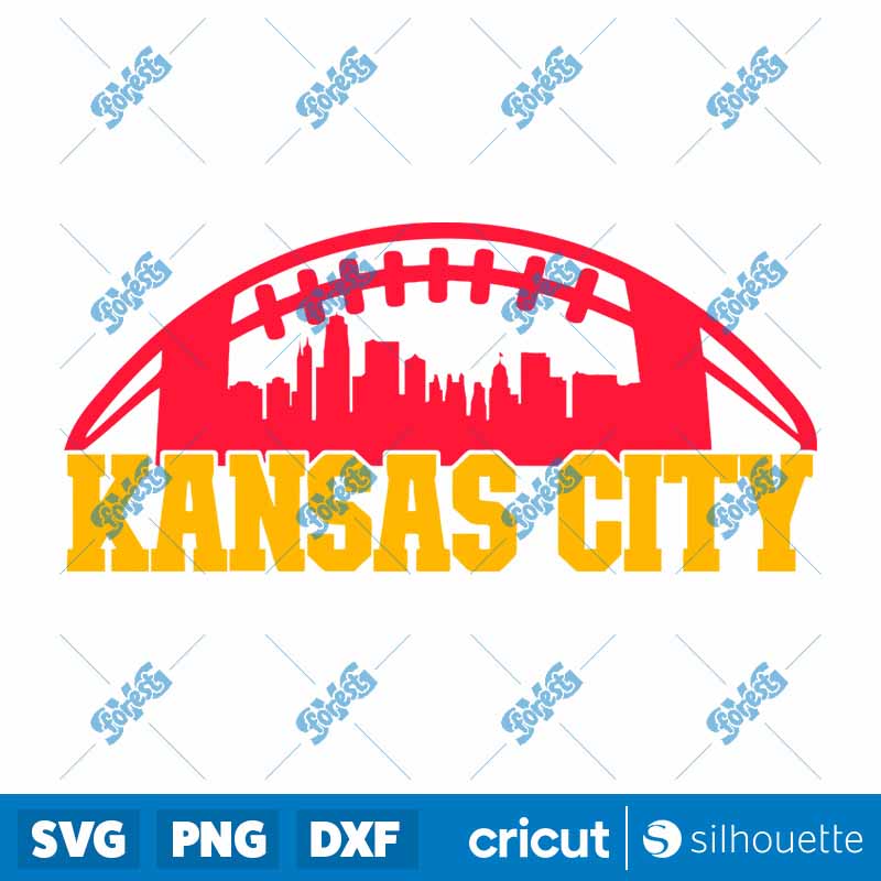 Kansas City Football Skyline
  SVG