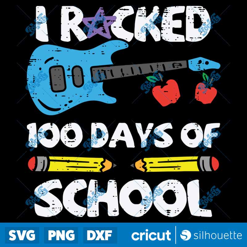 Kids Rocked 100 Days Of School
  SVG