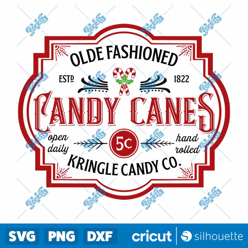 Kringle Candy Co Olde
Fashioned Candy Canes SVG