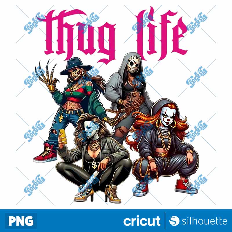 Lady Thug Life Horror Movie
  Halloween PNG