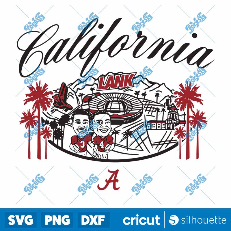 Lank California Alabama
  Football SVG