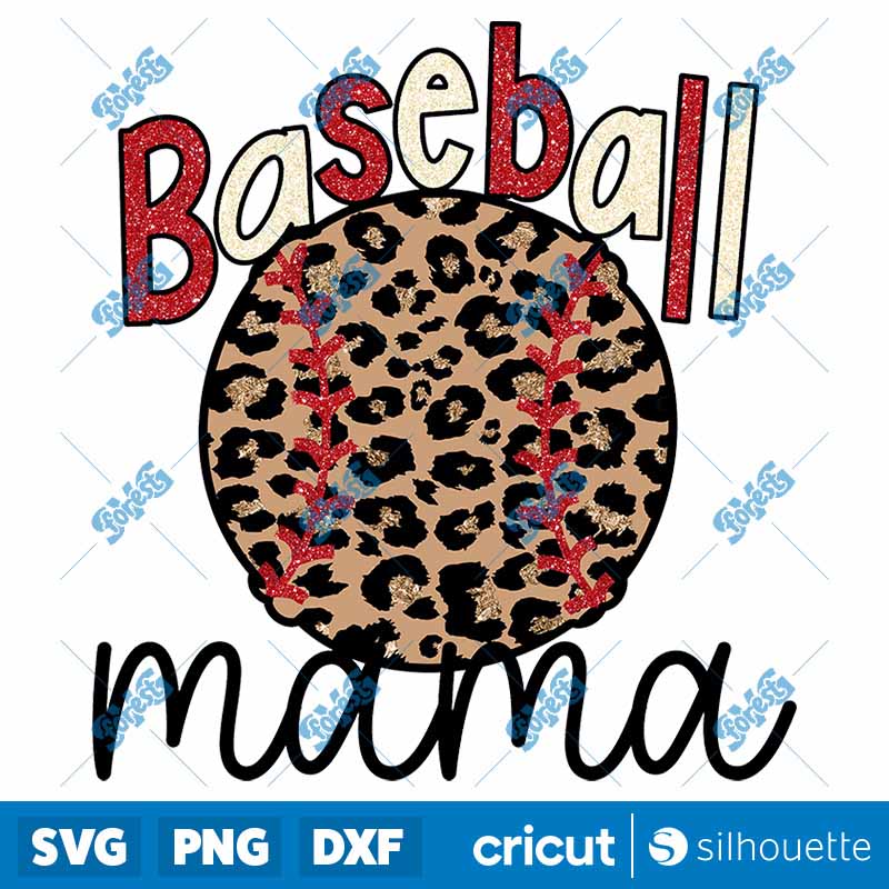 Leopard Baseball Mama Design