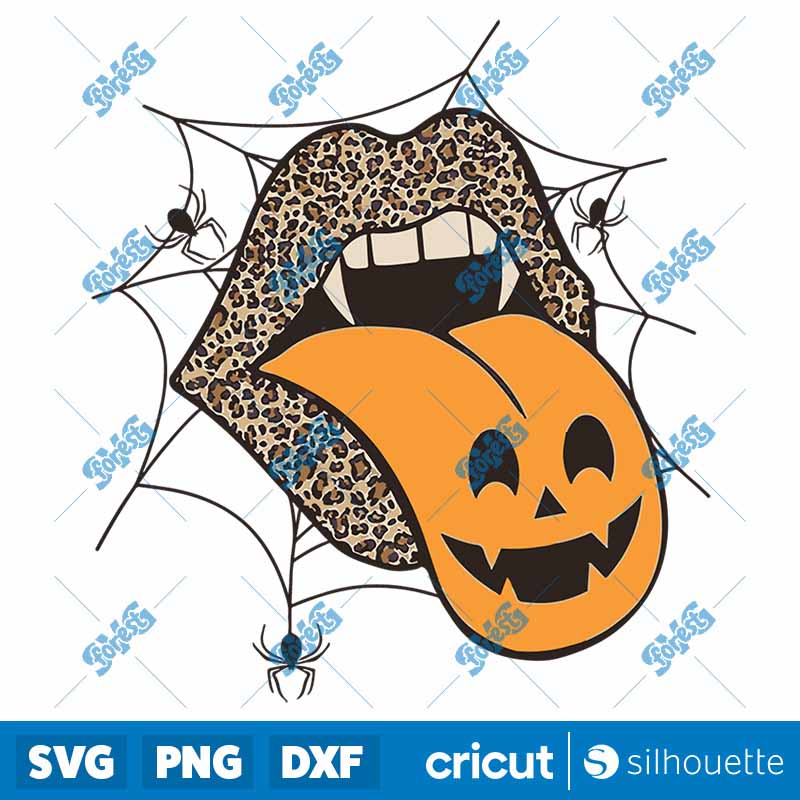 Leopard Lips Halloween Lips
Vampire Mouth Pumpkin Tongue SVG