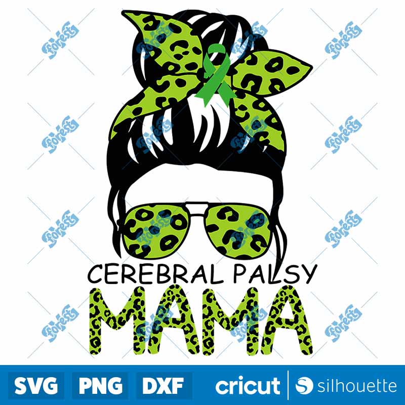 Leopard Messy Hair Bun
  Cerebral Palsy Mama SVG