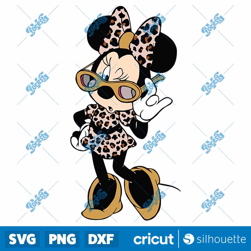 Leopard Minnie Mouse SVG