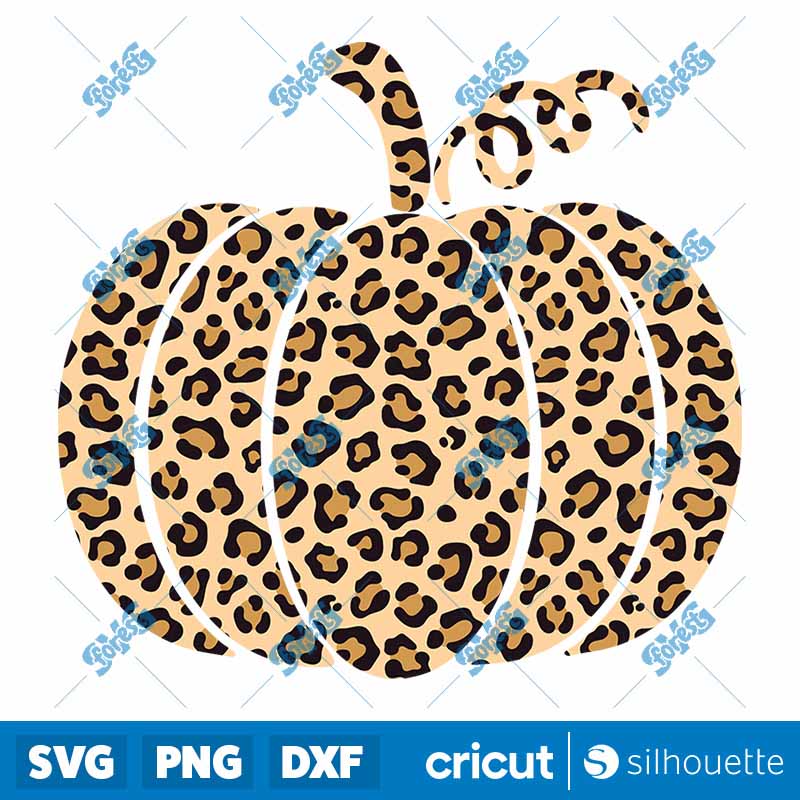 Leopard Print Pumpkin SVG