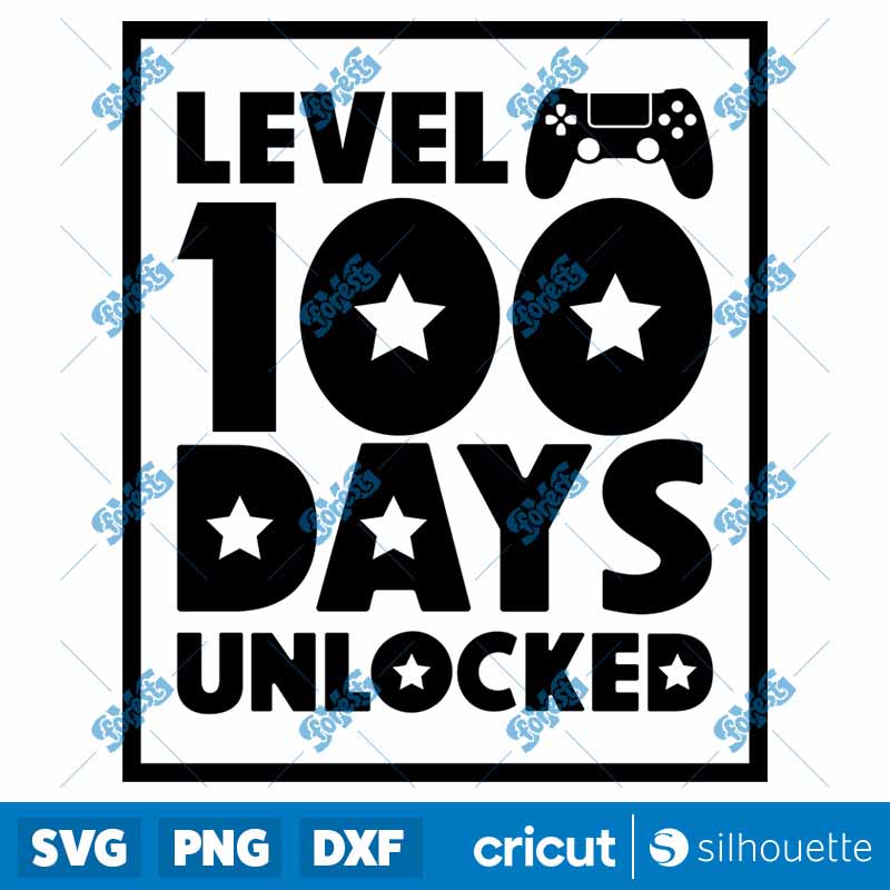 Level 100 Days Unlocked SVG