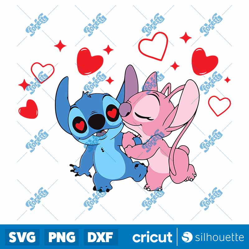 Lilo And Stich Love Valentines
  SVG