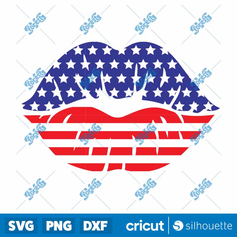 Lips American SVG