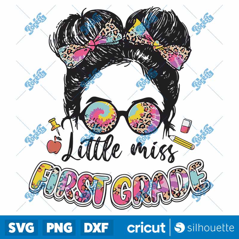 Little Miss First Grade Girls
  Back To School 1st Grade Love SVG