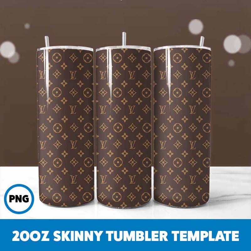 Louis Vuitton Brown Tumbler Wrap, 20oz Skinny Tumbler Wrap