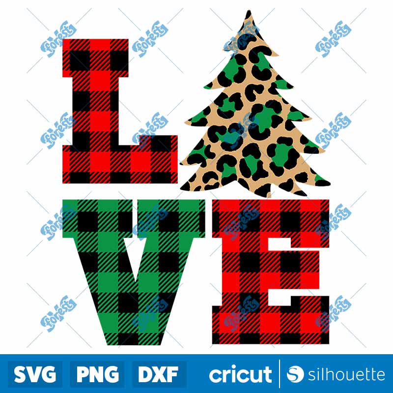 Love Christmas Tree SVG