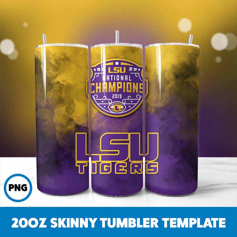 LSU Tigers Champions Tumbler Wrap, 20oz Skinny Tumbler Wrap