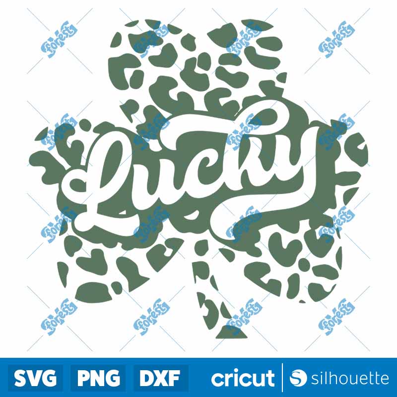 Lucky Leopard Shamrock SVG