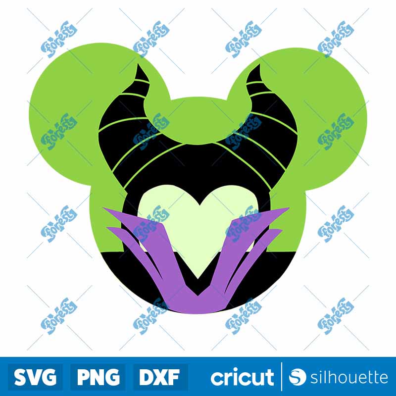 Maleficent Mouse Head SVG