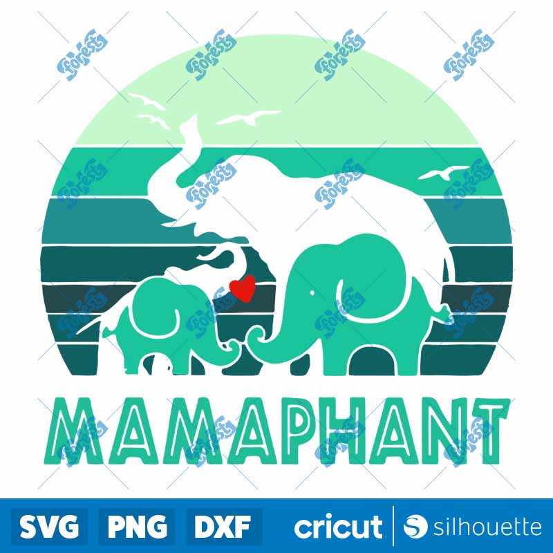 Mamaphant Vintage SVG