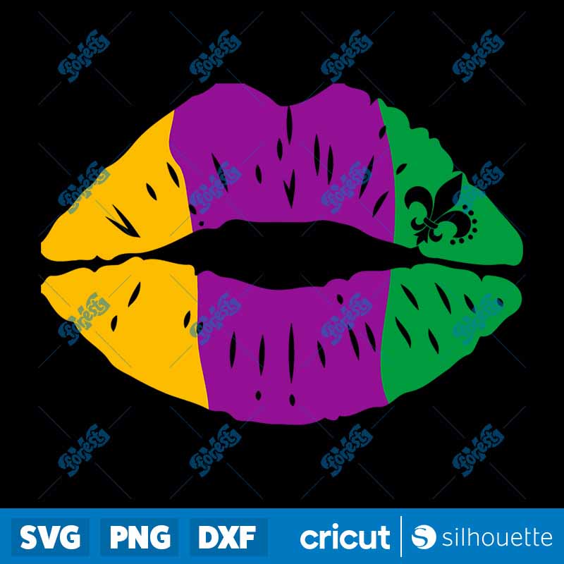 Mardi Gras Lips SVG