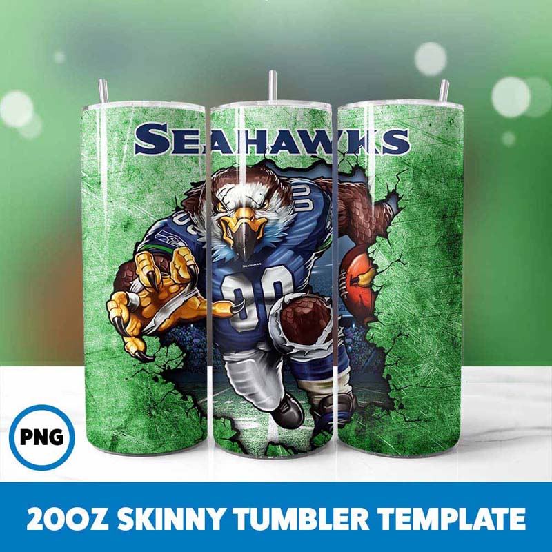 Mascot Seattle Seahawks
  Grungre Tumbler Wrap