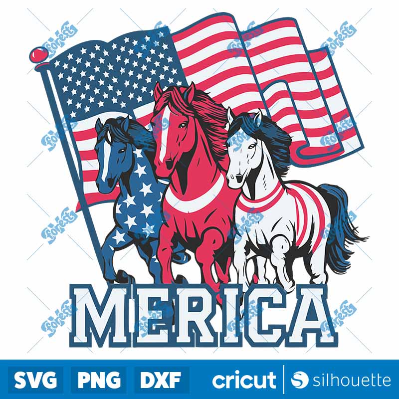 Merica Horse Riders
  Independence Day SVG