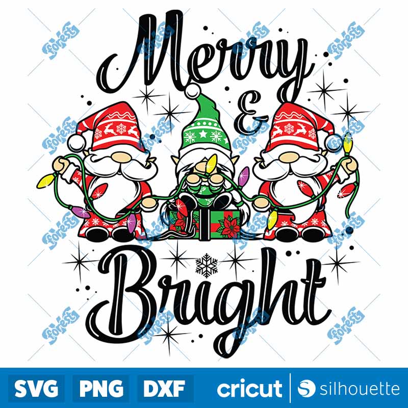 Merry And Bright Christmas
  Gnome SVG