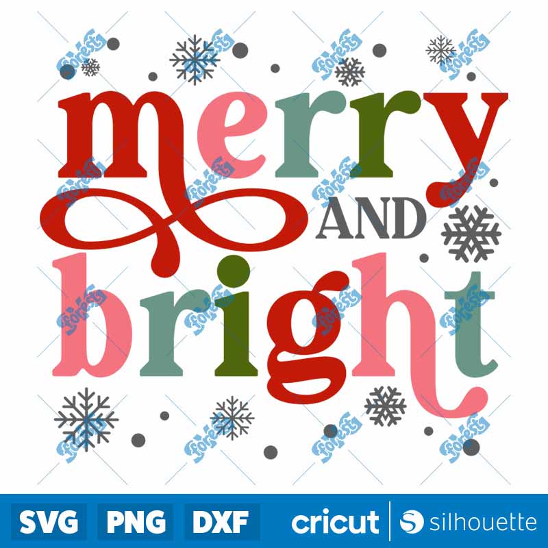 Merry And Bright SVG