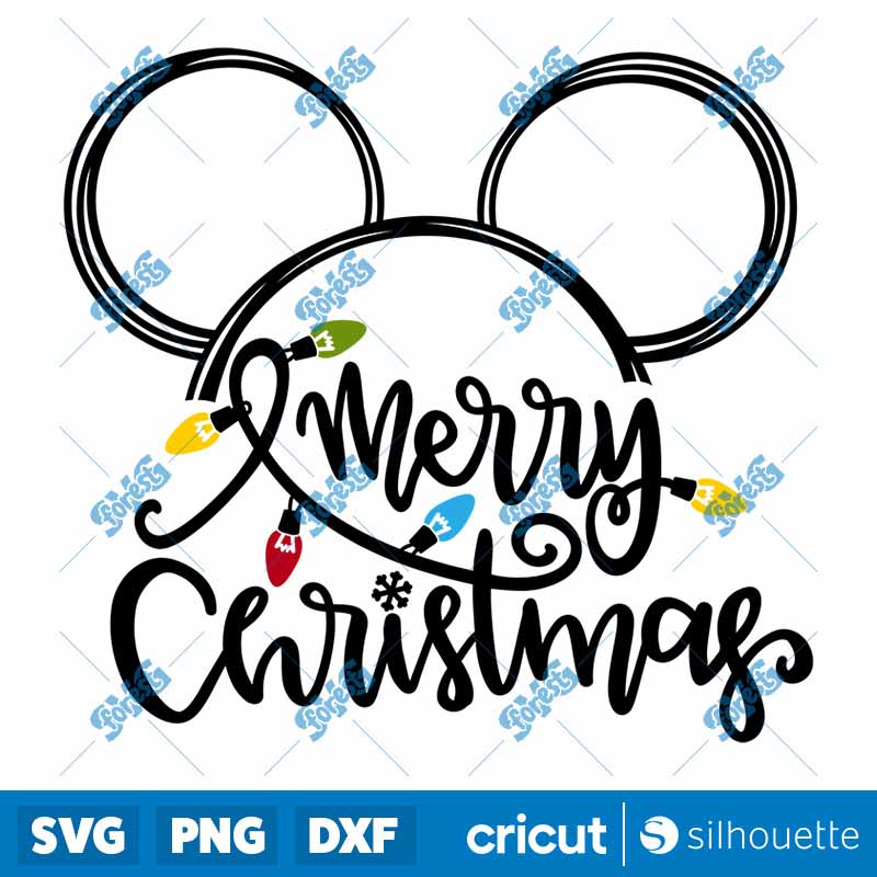 Merry Christmas Lights Mickey
SVG