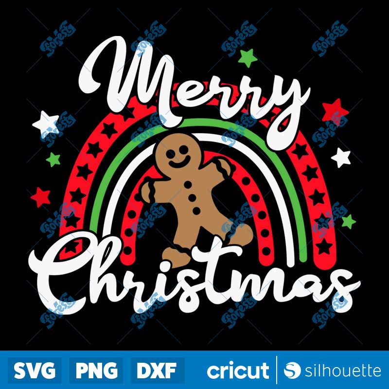 Merry Christmas Rainbow SVG