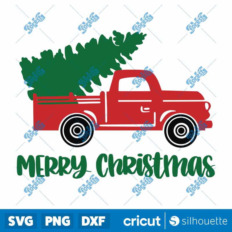 Merry Christmas Truck SVG