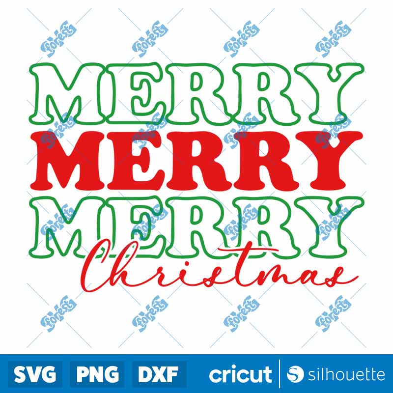 Merry Merry Merry Christmas
  SVG