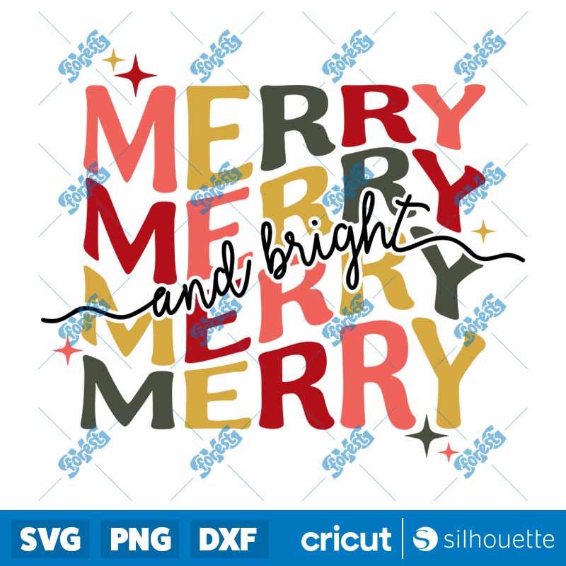 Merry Merry Merry Merry and
Bright SVG