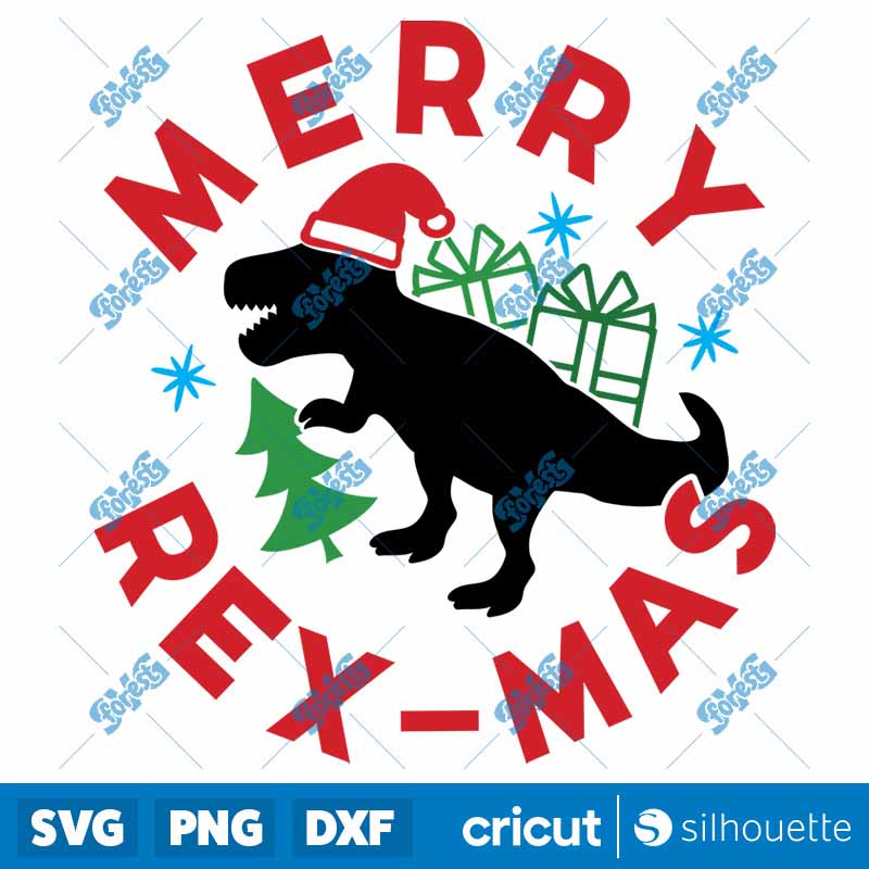 Merry Rex Mas SVG