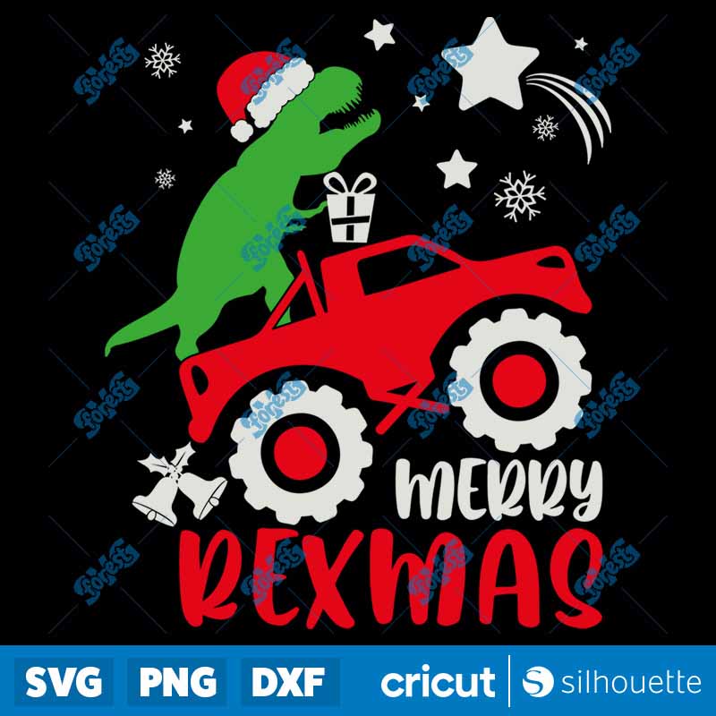 Merry Rexmas Monster Truck SVG