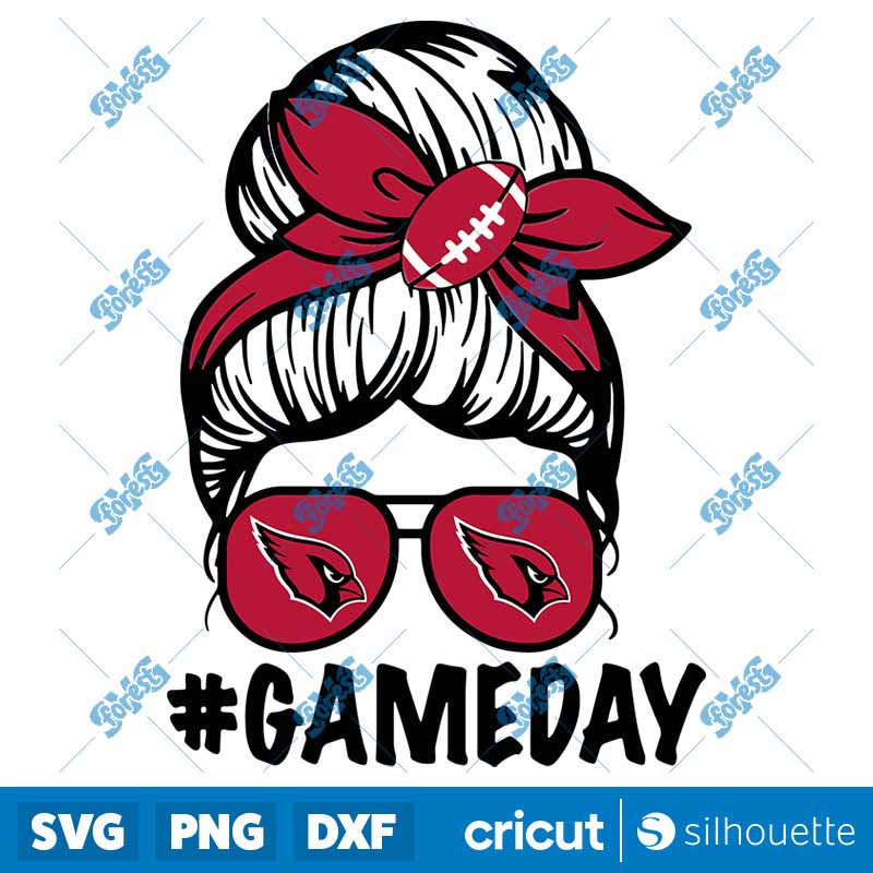 Messy Bun Arizona Cardinals
  SVG