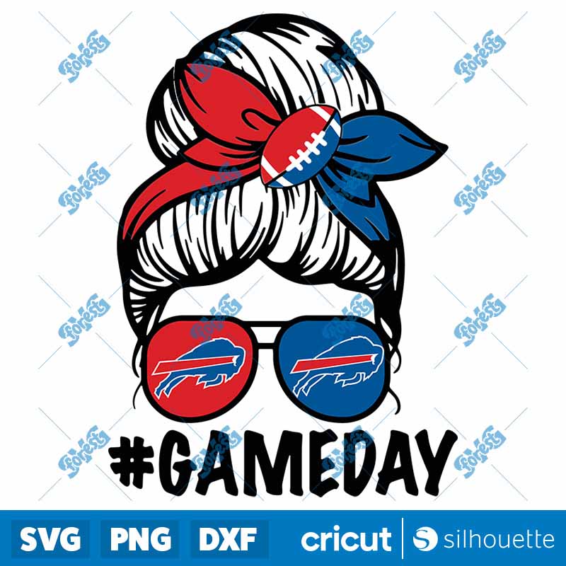 Messy Bun Buffalo Bills SVG