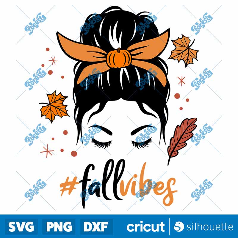 Messy Bun Fall vibes SVG