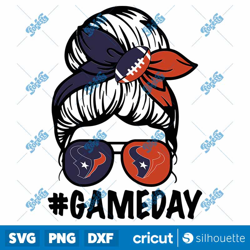 Messy Bun Houston Texans SVG