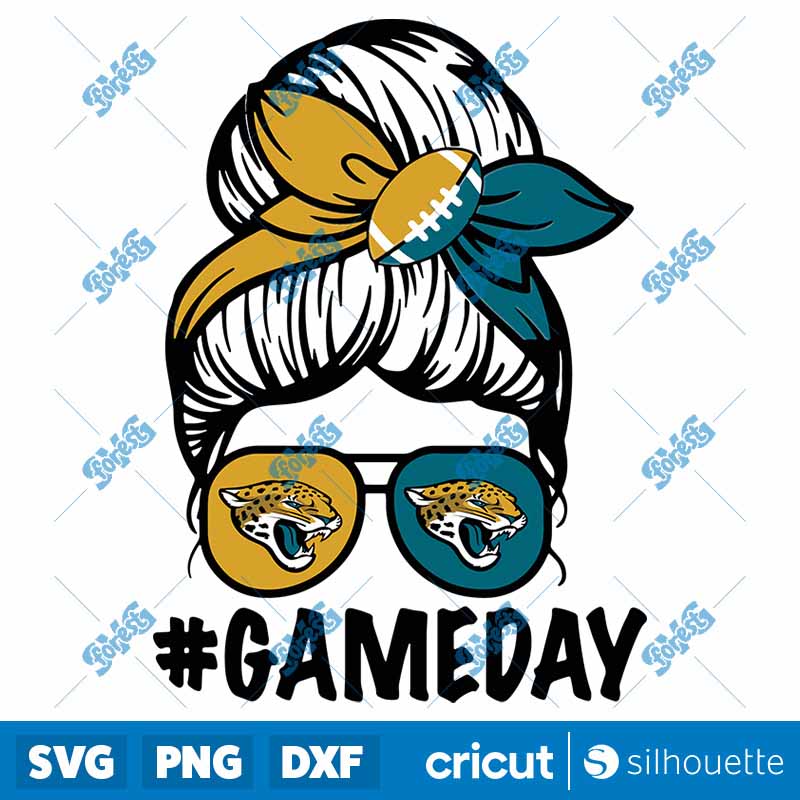 Messy Bun Jacksonville Jaguars
  SVG