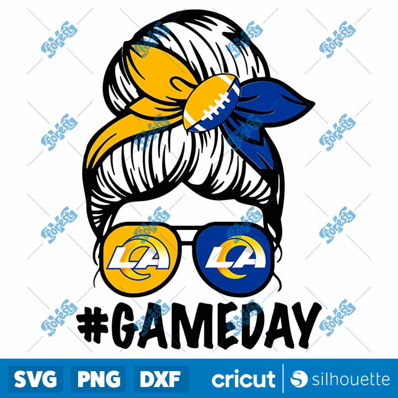 Messy Bun Los Angeles Rams SVG