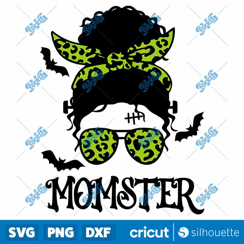 Messy Bun MOMSTER CURLY HAIR
SVG