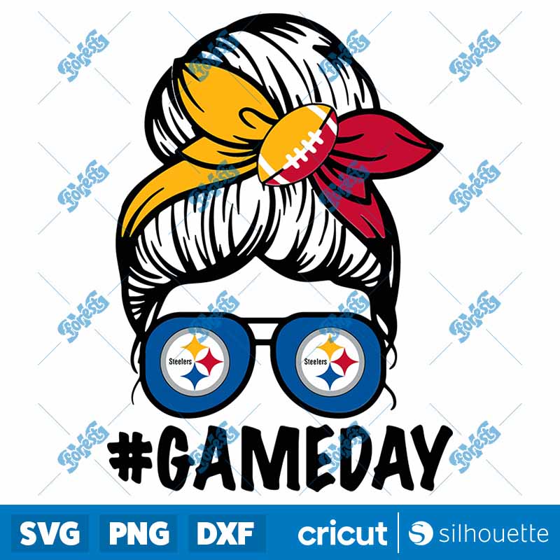 Messy Bun Pittsburgh Steelers
  SVG