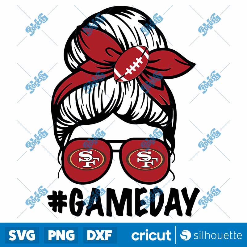 Messy Bun San Francisco 49ers
  SVG