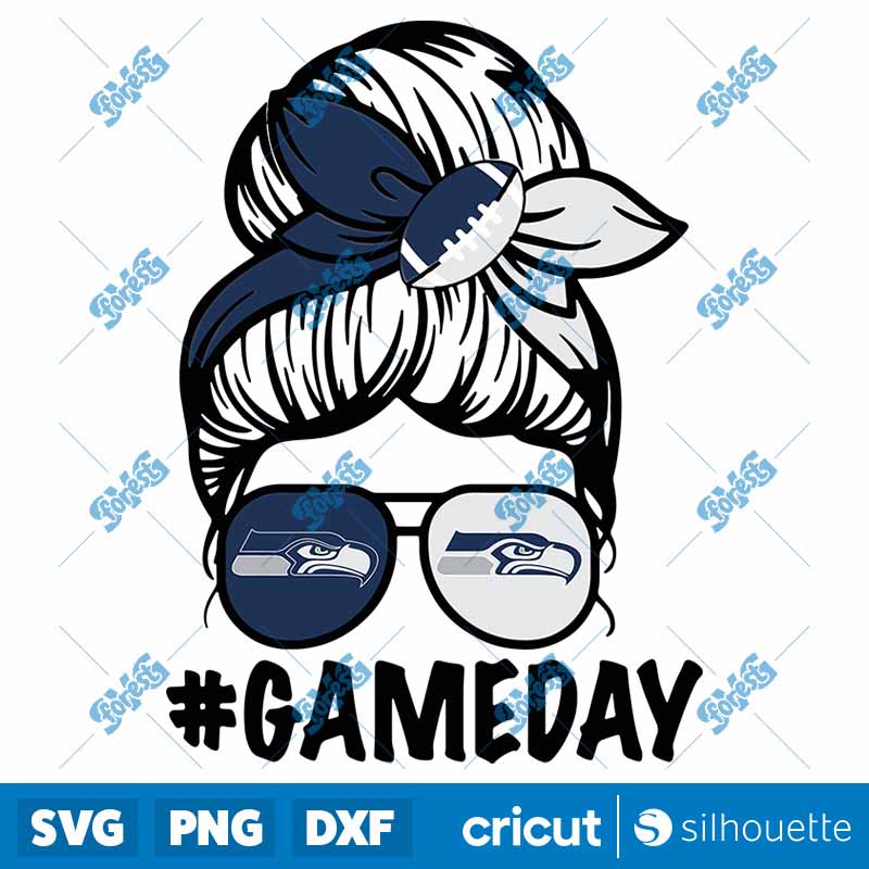 Messy Bun Seattle Seahawks SVG